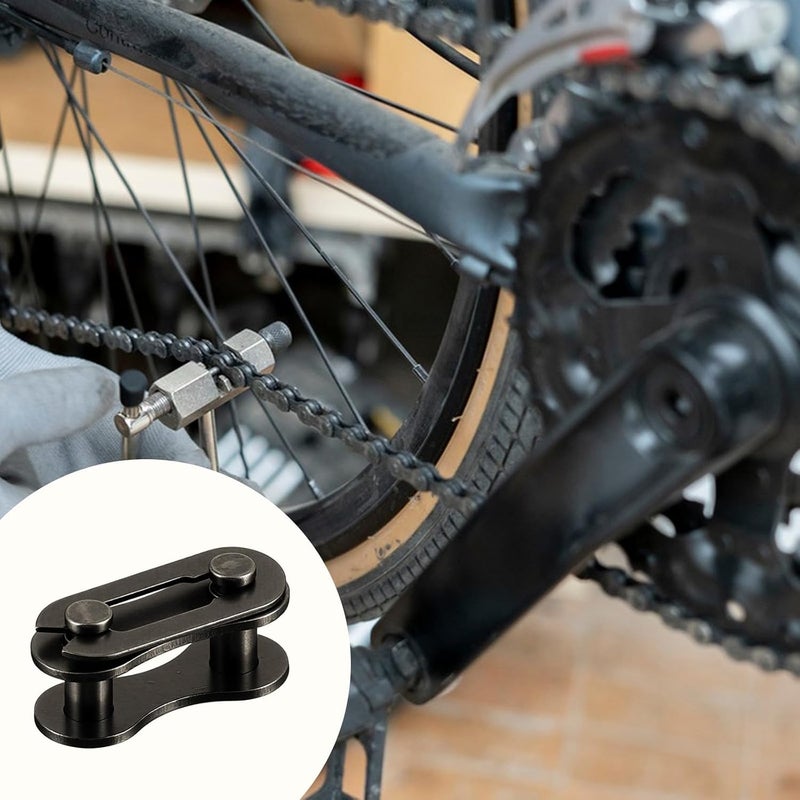Eldraqth 10Pcs Bike Chain Master Link for Bicycle Missing Link #41 Roller Chain Connecting Links Heavy Duty Manganese Steel Master Connector Single Speed Chains Connecting Links for Mini Bikes Motorcycles - Image 3